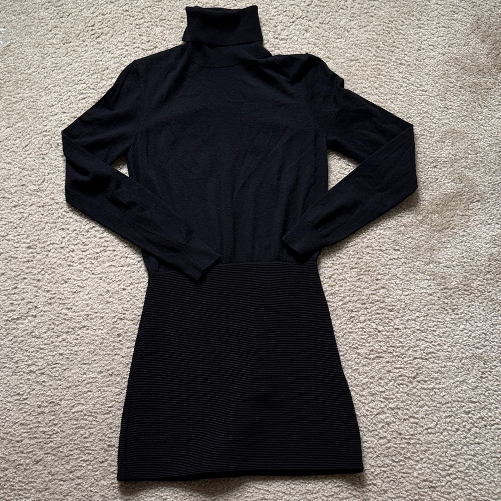 Theory Black Turtleneck Dress